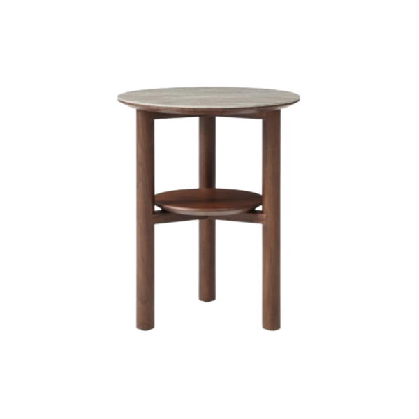 Willow Lamp Table with Shelf Timber Tobacco