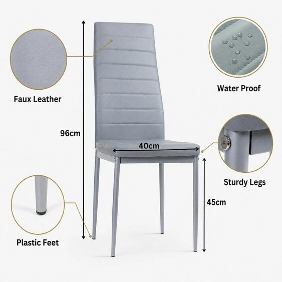 Kosy Koala Dining Table Set With 4 Grey Chairs And 1 Grey Velvet Bench Dining Room Furniture