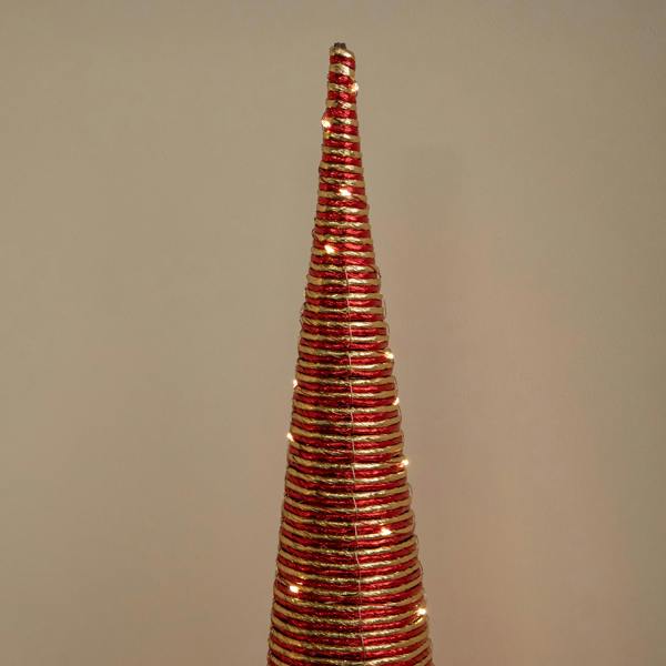 Samuel Alexander Set of 3 Light Up Christmas Cone Trees with Warm White LEDs & Timer