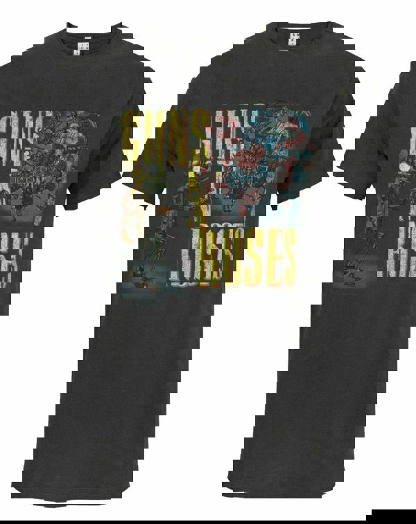 Amplified Clothing Mens Grey Guns N Roses Short Sleeved T-Shirt