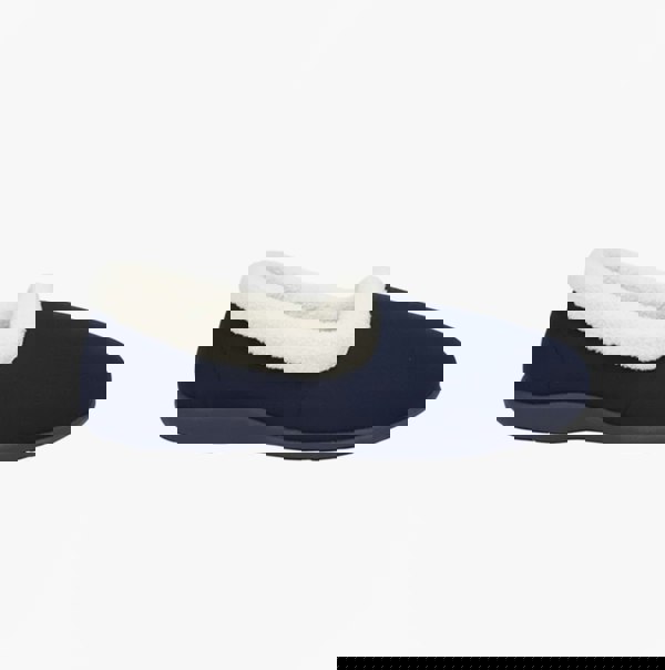 Sleepers SANDIE II Womens Textile Collared Full Slippers Navy