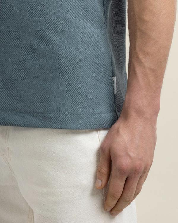 Larsson & Co Anders - Geometric Jacquard Polo Shirt