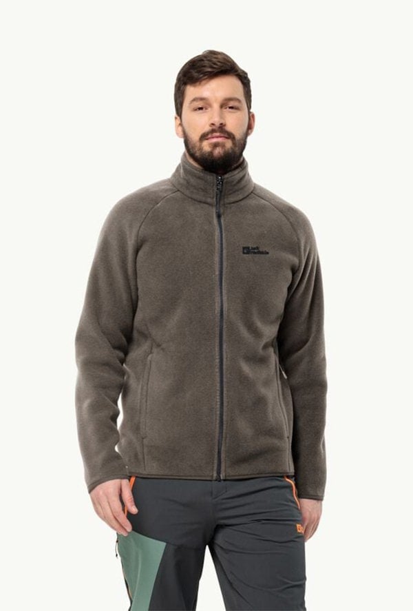 Jack Wolfskin Men's Waldsteig Full-Zip Fleece Jacket - Brown