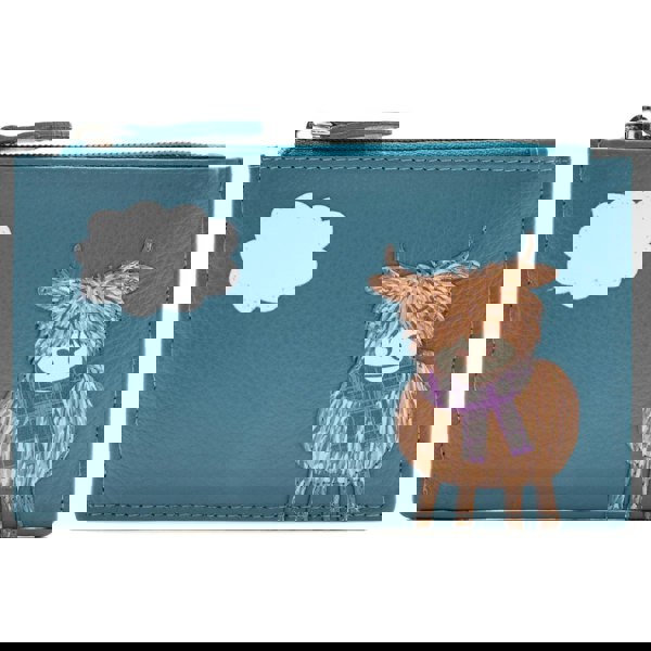 Mala Leather Highland Cow Leather RFID Coin & Card Purse