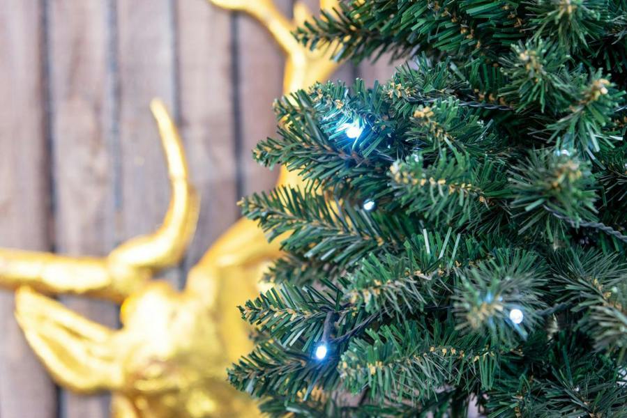 4ft to 8ft Pre-Lit Artificial Slim Pencil Christmas Trees with Cool White LEDs image 7