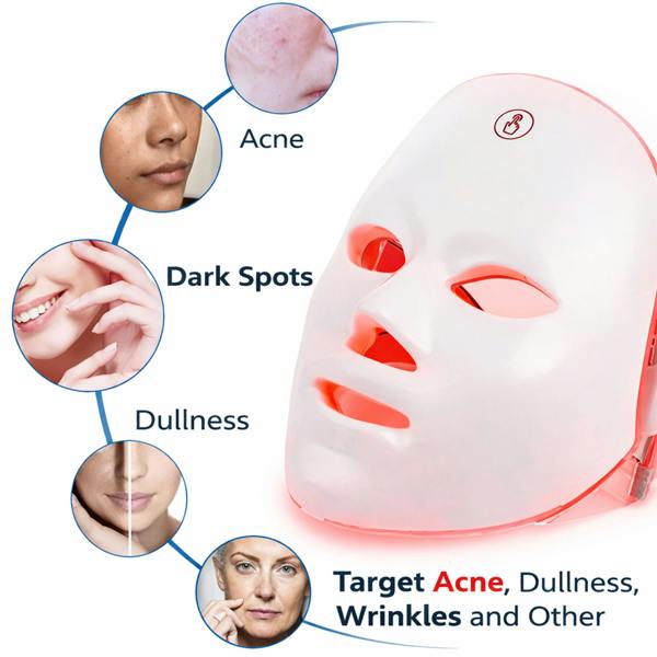 Dragodirect 7 Colour LED Facial Mask USB Rechargeable Skin Care Device