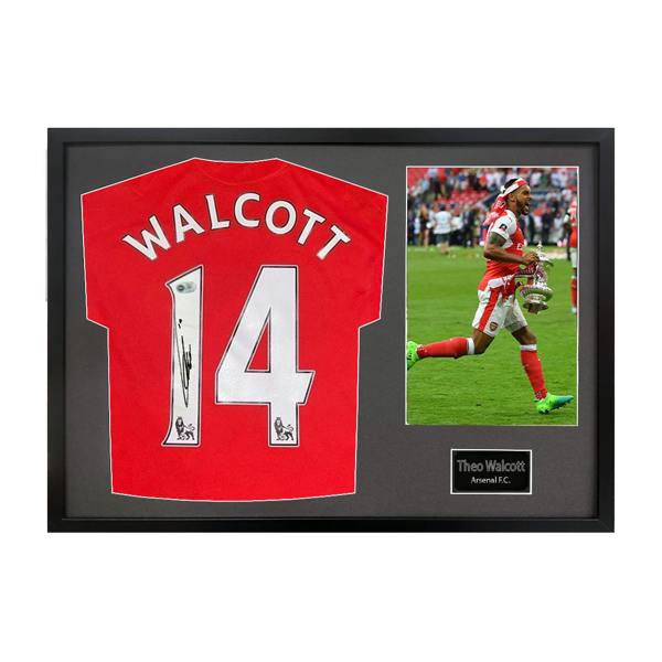 Theo Walcott Signed Arsenal Shirt Classic Frame (ACG Cert)