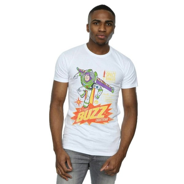 Disney Mens Toy Story 4 The Original Buzz Lightyear T-Shirt - White