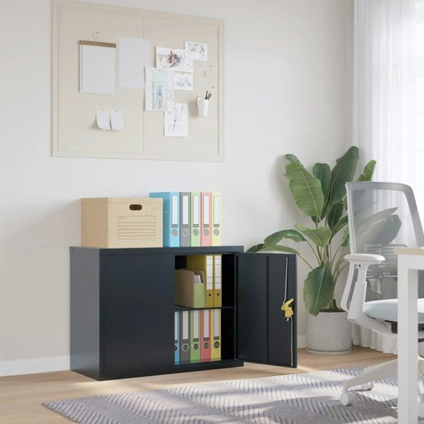 Berkfield File Cabinet Anthracite 90x40x70 cm Steel