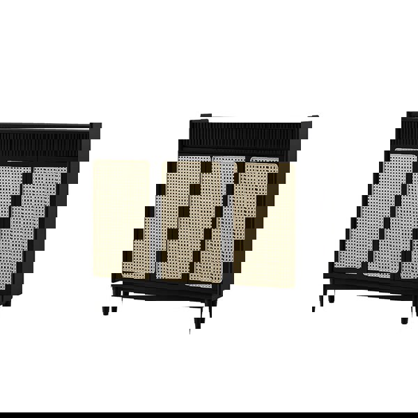 Merton Rattan Shoe Storage With Drawer, Black-Rit Concept-Rit Concept