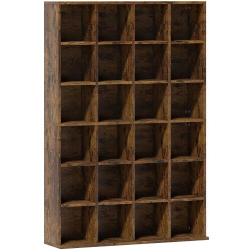 Wyld Haus Limi Wooden Rustic Brown Adjustable CD Storage Cabinet 89 x 130.5 cm