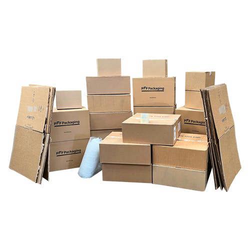 Reuseabox 1-2 Bedroom Moving Boxes Pack – 24 Mixed Cardboard Boxes