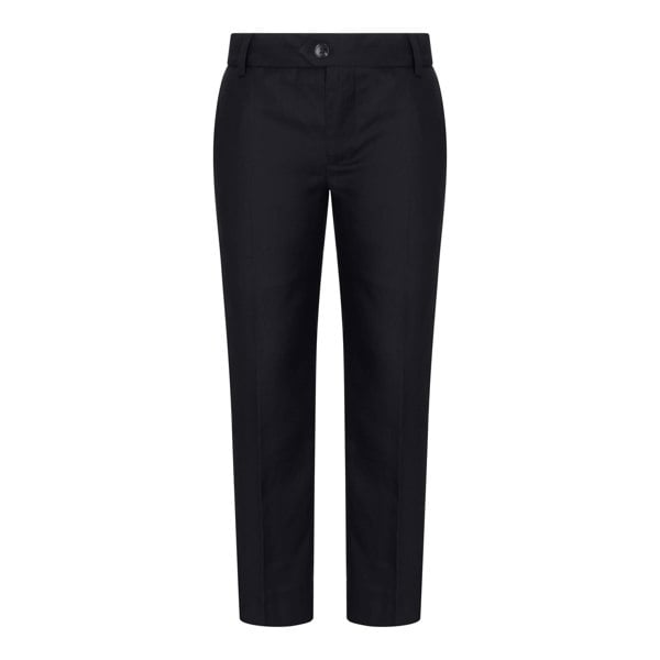Black trousers with adjustable waist

