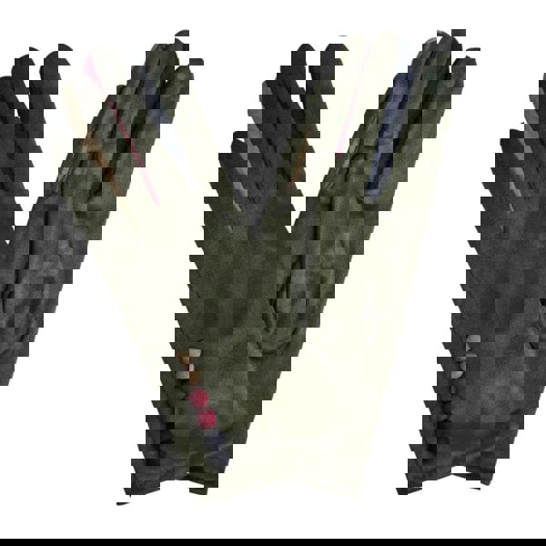 Love EMVY Vibrant Colourful Contrast Ladies Gloves With Button Detailing