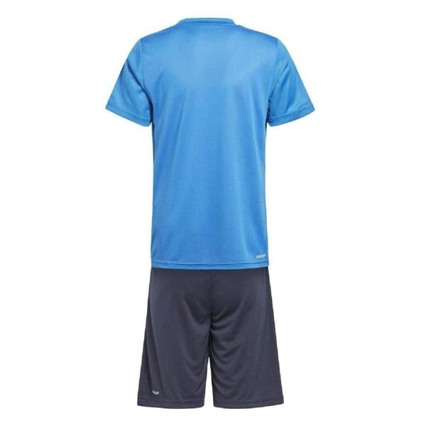 Adidas Boys Train Essentials Training T-Shirt & Shorts Set - Black Blue - 