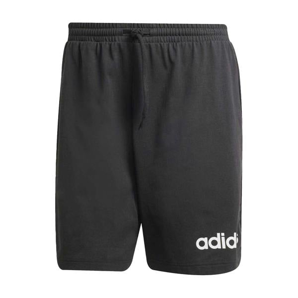 Adidas Mens Essentials Linear Single Jersey Shorts - Black/White - 