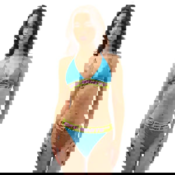 Off White Womens/Ladies Logo Bikini Set - Blue