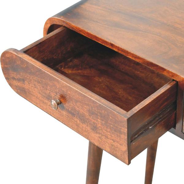 Artisan Furniture Light Walnut Curved Edge Console Table