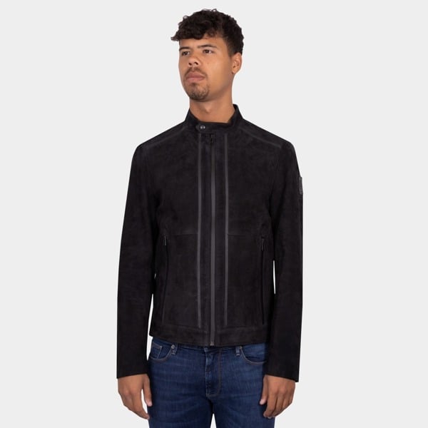 Belstaff Tailwind Suede Leather Jacket - Black