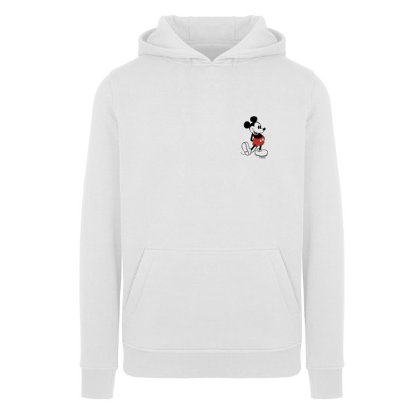 Disney Boys Mickey Mouse Kickin Retro Chest Hoodie - White