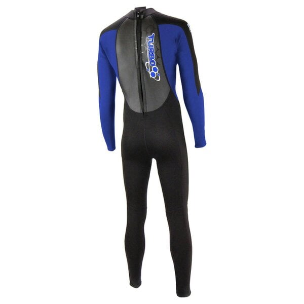 TWF Mens Turbo - Back Zip 2.5mm Fullsuit Wetsuit - Black/Blue