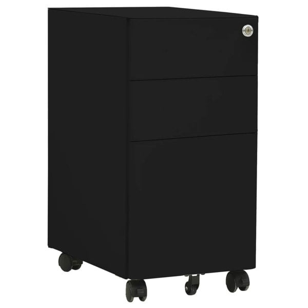 Berkfield Mobile File Cabinet Black 30x45x59 cm Steel
