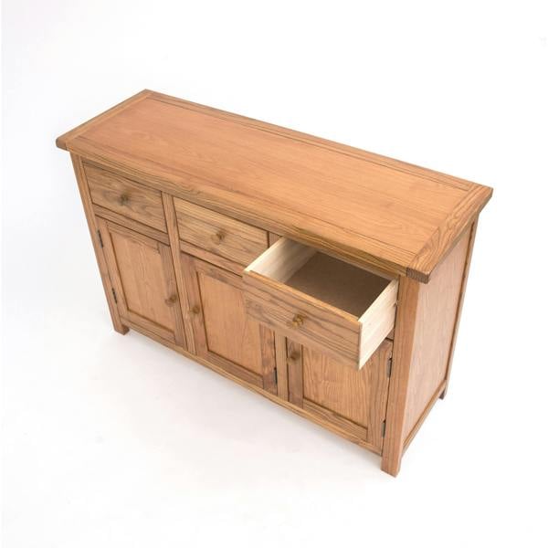 Cabinet Bits Trivento Light Wood 3 Drawer 3 Door Sideboard Wood Knob