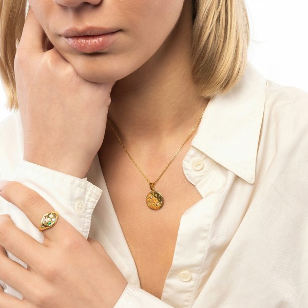 Spero London Fine Celestial Diamond Pendant Sterling Silver Necklace