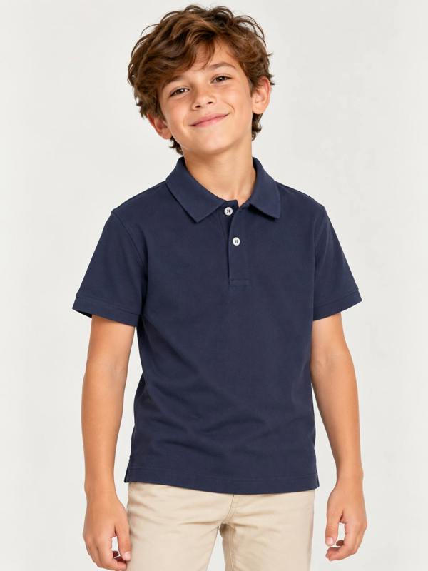 Childsplay Boys Short Sleeve Polo Shirt in Navy