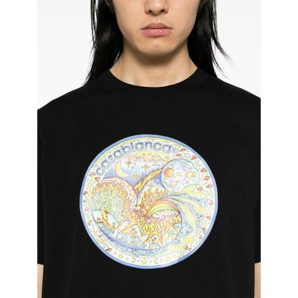 Casablanca The Four Elements The Four Elements T-Shirt   in  Black