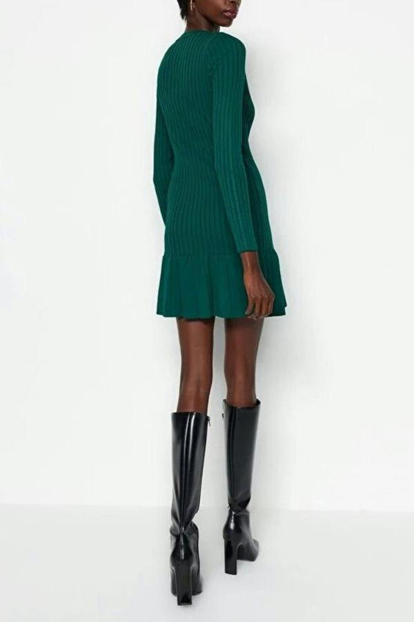 WOVCOR Mini Pleated Knit Dress