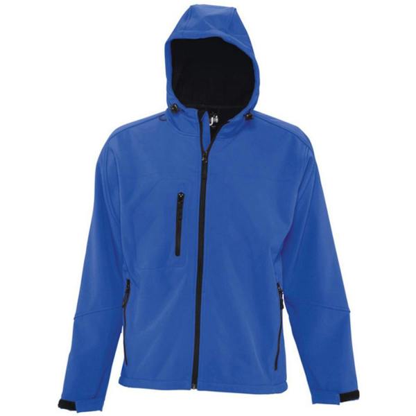 SOLS Mens Replay Hooded Soft Shell Jacket (Breathable, Windproof And Water Resistant) - Royal Blue