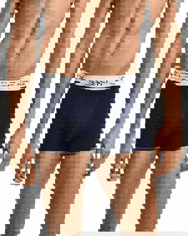GantTrunks 5 - pack5 - Pack White Waistband Boxer Trunks, Red/White/Navy/Blue/BlackBoxers - and - Briefs.net