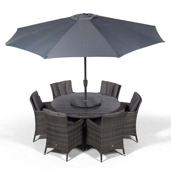 Giardino Savannah Round 6 Seater Rattan Patio Dining Set