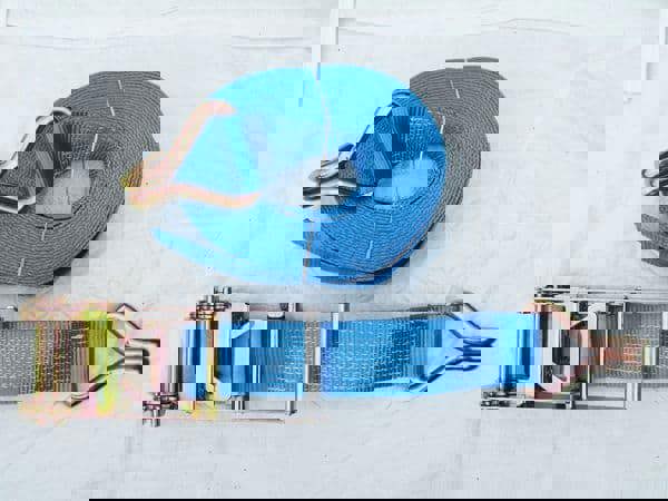 Ratchet Tie Down Strap 75MM 10T 8M X1 (Heavy Duty Lashing Ton Claw J Hook)