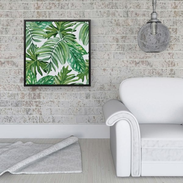 Warren Reed Exotic Rainforest Leaves Framed Canvas