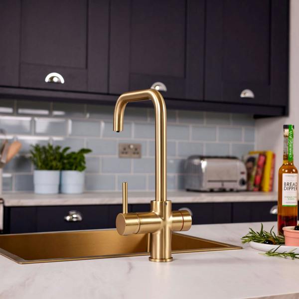 Impromta 3 in 1 Biometric Boiling Water Tap | Brushed Brass Finish