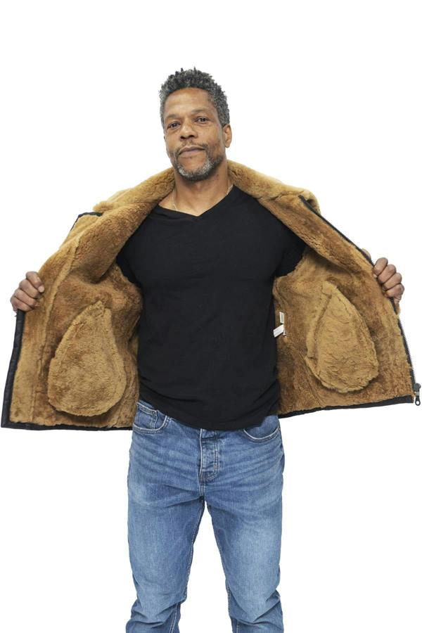 Infinity Leather Mens B3 WW2 Leather Sheepskin Aviator Flying Jacket-Charleston