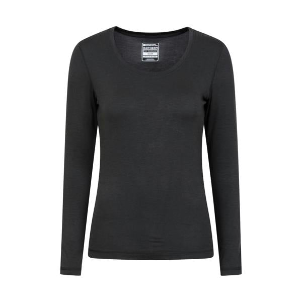 Mountain Warehouse Womens/Ladies Keep The Heat Round Neck Thermal Top (Pack of 2) - Black - 