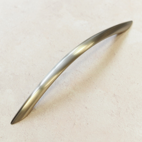 Handle & Home Brushed Nickel Flat Bow Handles