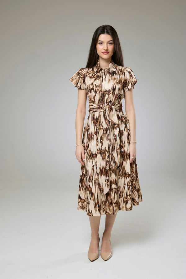 Isha's Timeless collection Desert Safari Short Sleeve Shirt Dress