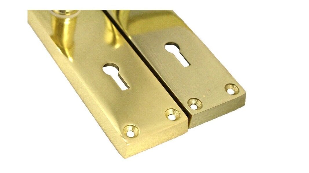 EDH Door Hardware Lock Door Handles Modern Brass Victorian Scroll Interior Door Handle 2 Pairs+