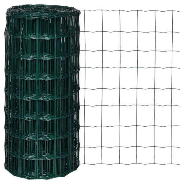 Berkfield Euro Fence Steel 10x0.8 m Green