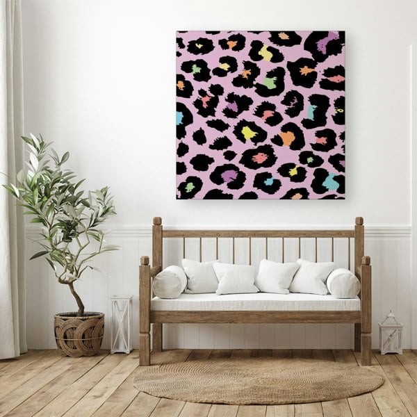 Warren Reed Pink Leopard Print Canvas