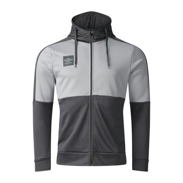 Umbro Mens Sports Full Zip Hoodie - Quiet Shade Grey - 