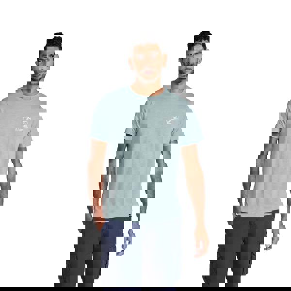 Animal Mens Jacob Back Print Organic T-Shirt - Pale Green - 