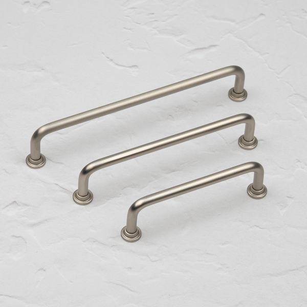Handle & Home Satin Nickel Curved Pipe Handles