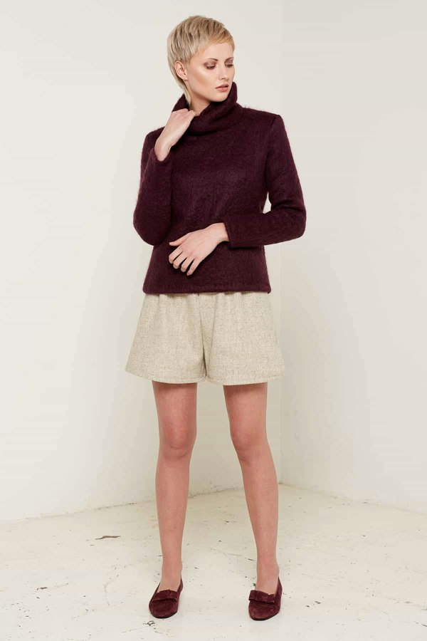 Bo Carter Edith Roll Kneck Jumper - Plum