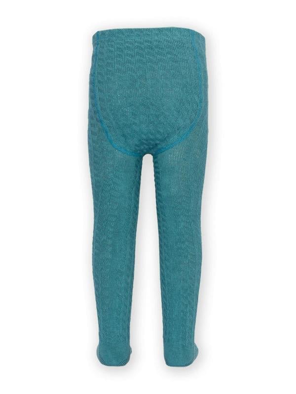 Kite Girls Organic Cable Tights Teal Blue