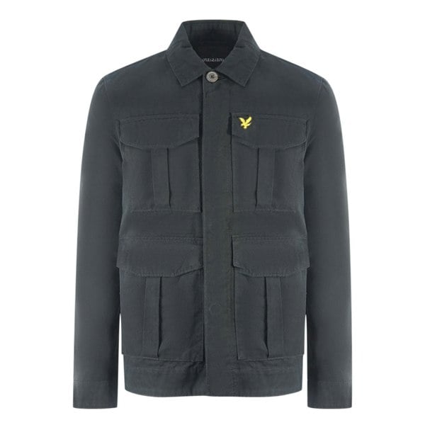 Lyle & Scott Large Pockets Black Utility Jacket - Black